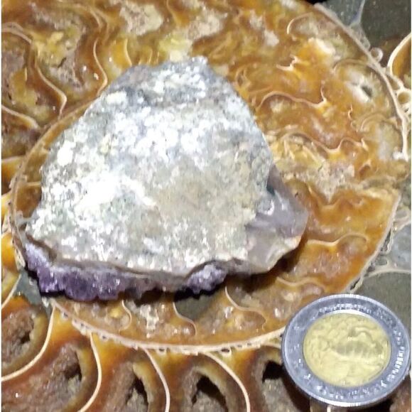 2" Triangular Amethyst Crystal Cluster - Picture 2 of 4